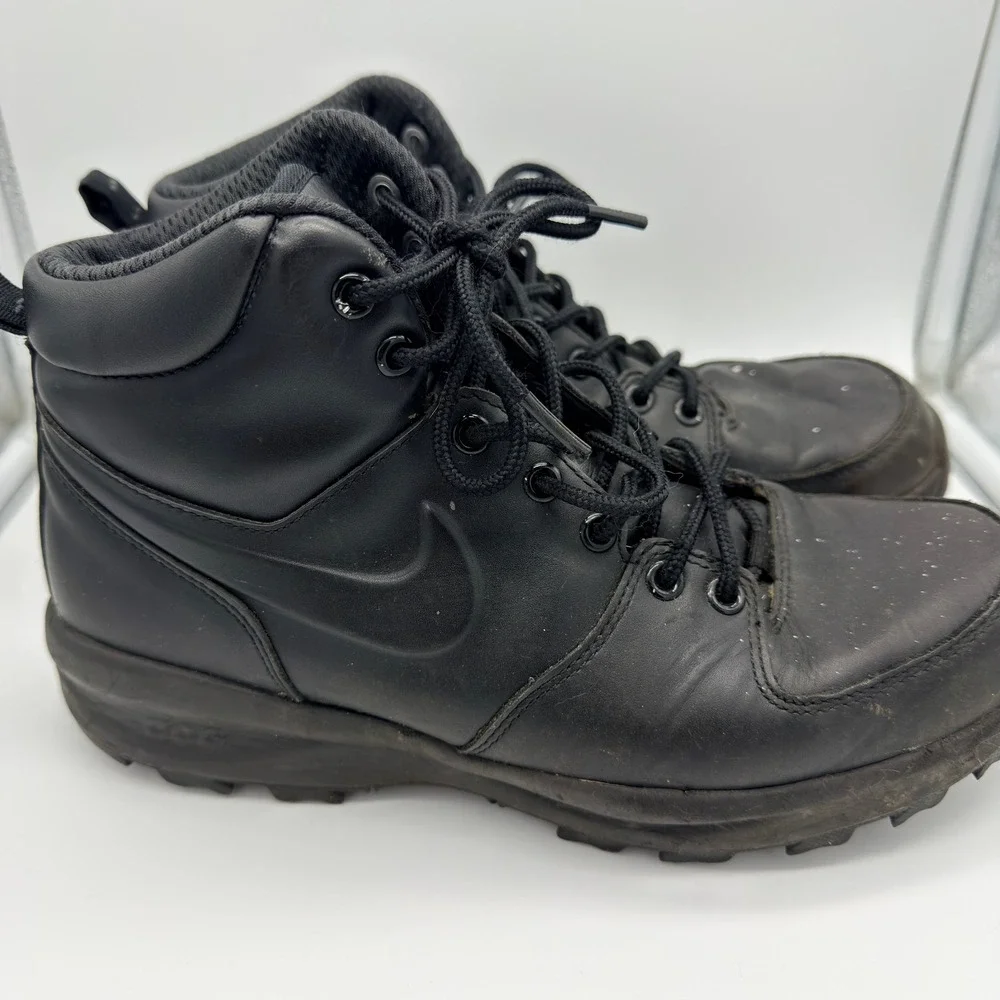 Nike ACG Manoa Boots Mens 9 Black Leather Hiking High Top 454350-003 Gorpcore